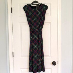 (New) Ralph Lauran sleeveless Green Plaid Dress